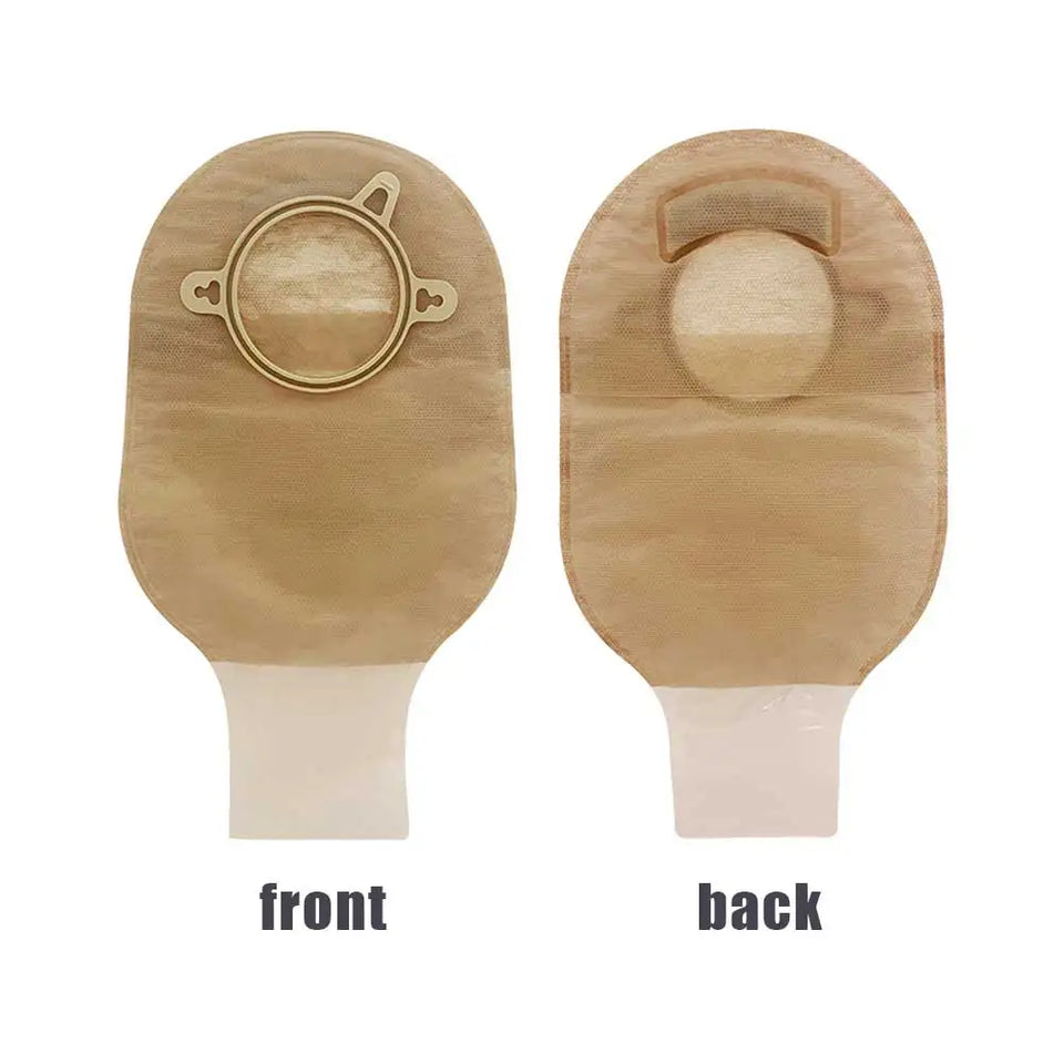 Open Clip Ostomy Bags – Two-Piece Drainable Colostomy & Ileostomy Pouches with Hoop & Loop Closure for Stoma Care