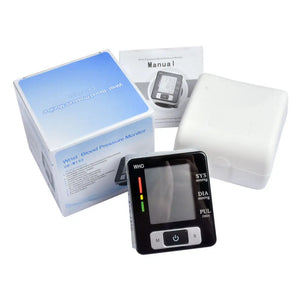 High-Accuracy Digital Wrist Blood Pressure Monitor – Electronic Sphygmomanometer with Automatic BP & Pulse Tracking