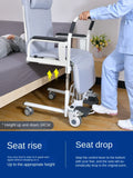 2-in-1 Bed Fold Chair with Hydraulic Lift – Paralyzed & Disabled Elderly Nursing Transfer Chair with Walker Support