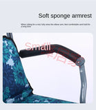 Foldable Four-Wheeled Elderly Shopping Cart Walker – Lightweight Mobility Aid with Walking Stick Support