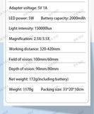 Binocular Dental Loupe with LED Surgical Headlight – 2.5X & 3.5X Magnification