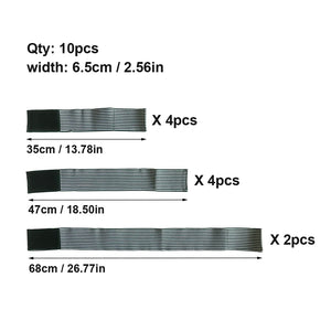 10pcs Microcurrent Conductive Silicone Electrode Pad Fixing Elastic Band Adjustable Stretch Strip for EMS Electro Patch