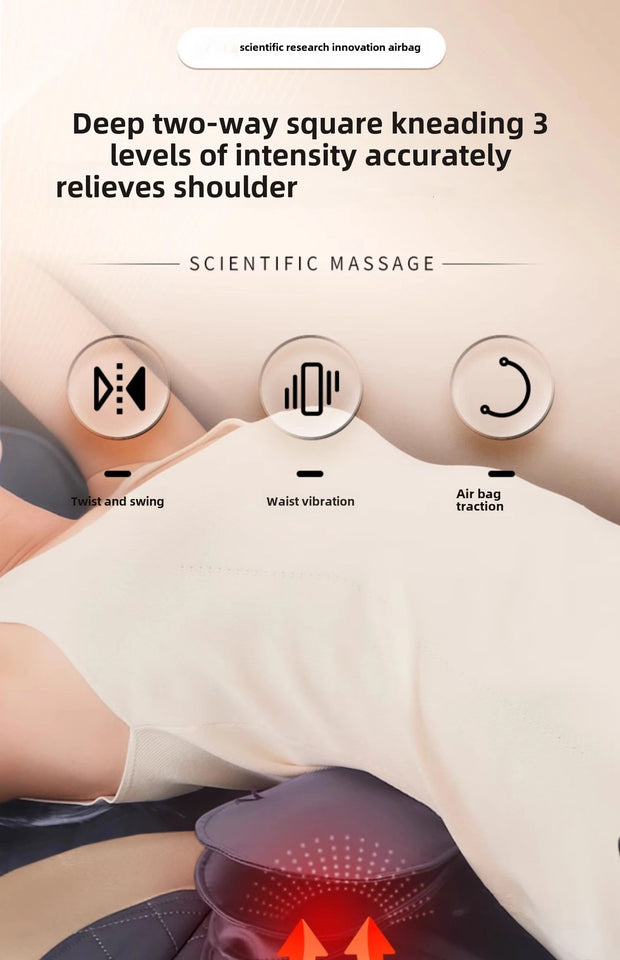 Upgrade Large Area Vibration Airbag Swing Heated Neck Massager Full Body Massage Mat Mattress Traction Lumbar with Remote Contro