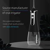 Cordless Portable Water Dental Flosser – Rechargeable Oral Irrigator with 260ML Tank, 4 Modes & 4 Replaceable Nozzles