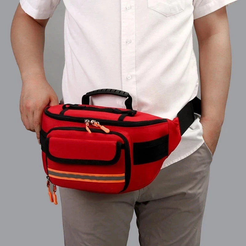 Outdoor First Aid Waist Bag – Empty Medical Organizer for Travel, Camping & Emergency Survival