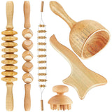 6-in-1 Wood Therapy Massage Roller – Lymphatic Drainage & Anti-Cellulite Massager