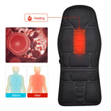 Electric Massage Chair Pad Heating Vibrating Full Body Back Massager Car Chair Cushion Home Office Lumbar With Remote Controls