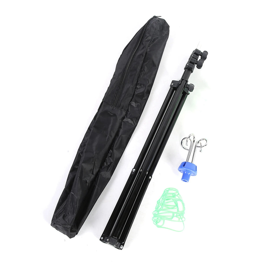 Portable Adjustable IV Pole Stand – Foldable Aluminum Alloy Drip Bag Holder with 4 Hooks & 3 Legs