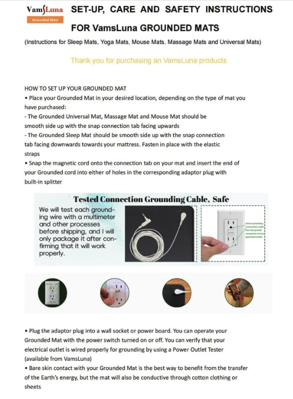 30X60CM Earthing Mat Grounding Pad for Improves Sleep,Enhanced Circulation,Reduces Inflammation & Pain Grounding Mat for Desk