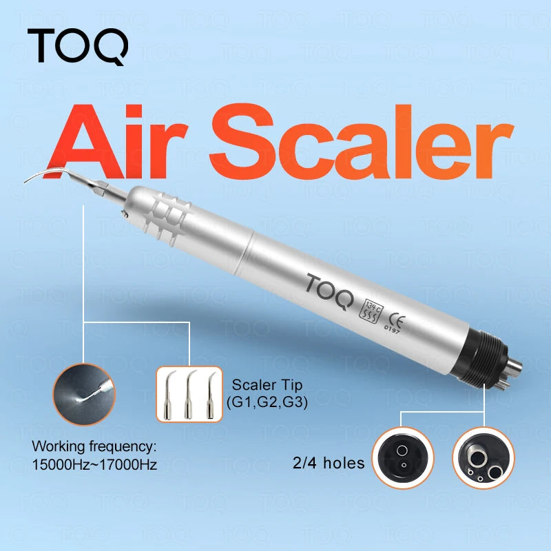 Dental Ultrasonic Air Scaler – Tooth Calculus Remover with 3 Cleaning Tips for Whitening & Hygiene