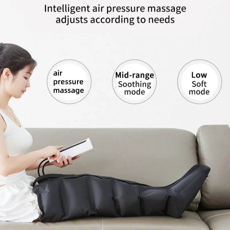 Air Pressure Leg Massager Foot Massage Boots Kneading Squeeze Deep Relaxation Calf With Remote Control