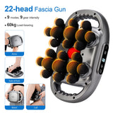 22-Head Fascia Massage Gun – High-Frequency Deep Tissue Massager for Back, Neck, Shoulder & Waist