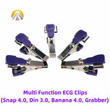 Multi-Function Veterinary ECG Clips – EKG Clamp Electrodes for Animal Medical Cables (DIN 3.0, Banana 4.0, Snap 4.0)