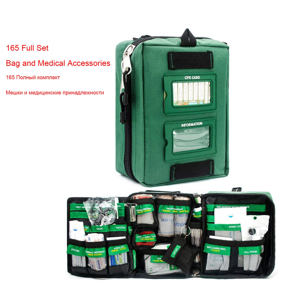 BearHoHo Size M First Aid Kit – Professional Medical Rescue Kit for Outdoor, Car, Travel, School & Hiking Emergencies
