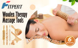 6-in-1 Wood Therapy Massage Roller – Lymphatic Drainage & Anti-Cellulite Massager