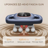 12-Head Fascia Massage Gun – High-Frequency Deep Tissue Muscle Massager