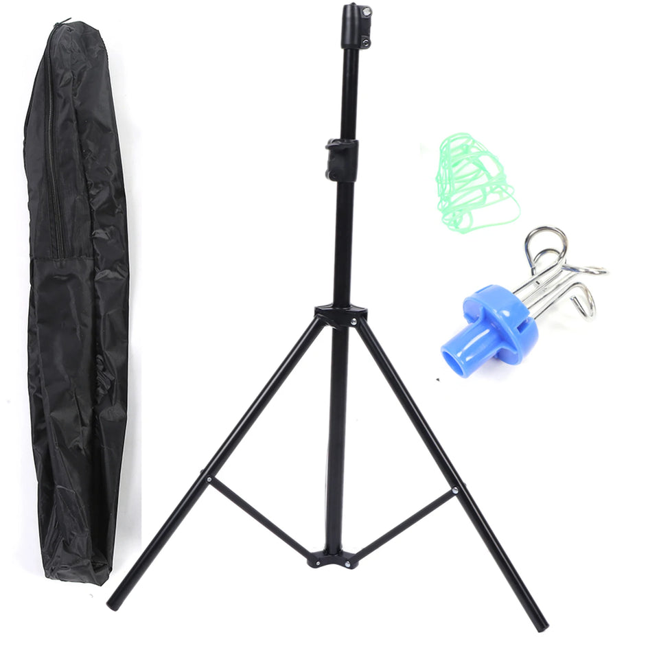 Portable Adjustable IV Pole Stand – Foldable Aluminum Alloy Drip Bag Holder with 4 Hooks & 3 Legs