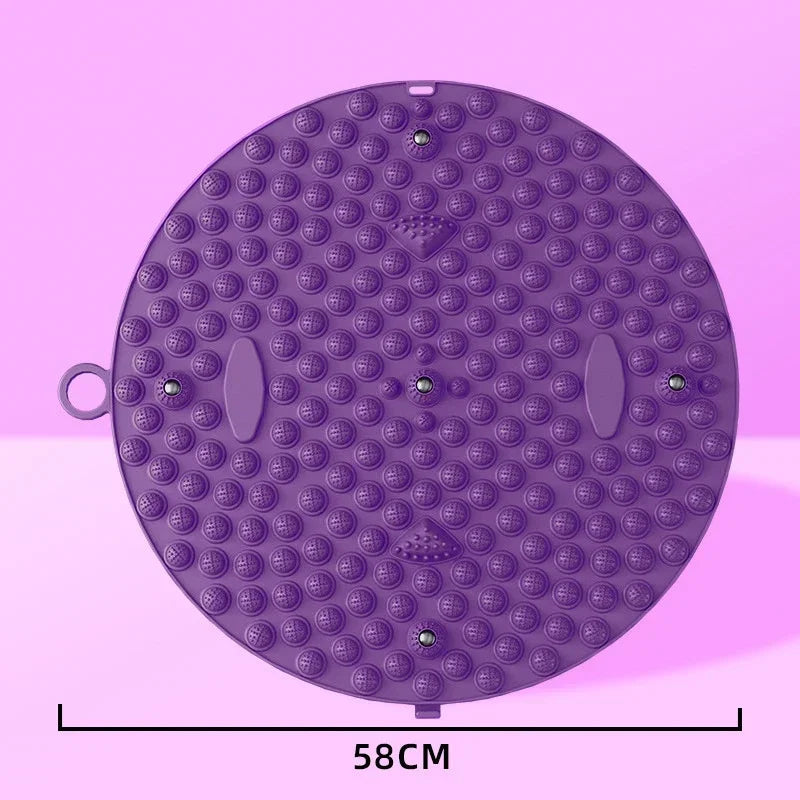 Foot Yoga Acupressure Massage Board – Round Exercise Pad for Muscle Relaxation & Meridian Therapy