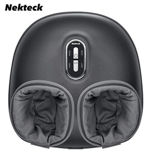 Nekteck Foot Massager Heating Therapy Air Compression Shiatsu Knead Roller Muscle Relaxation Electric Foot Massage Machine
