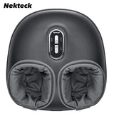 Nekteck Foot Massager Heating Therapy Air Compression Shiatsu Knead Roller Muscle Relaxation Electric Foot Massage Machine