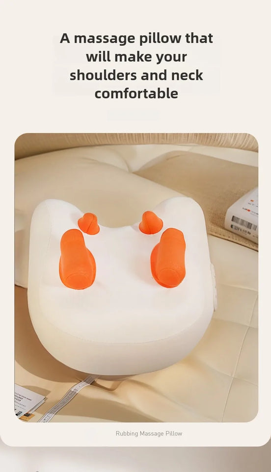 Trapezius Electric Massage Pillow For Neck and Shoulder Wireless Car And Home Massager Heat Waist Leg Cervical Shiatsu Kneading