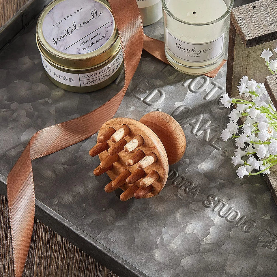 6-in-1 Wood Therapy Massage Roller – Lymphatic Drainage & Anti-Cellulite Massager