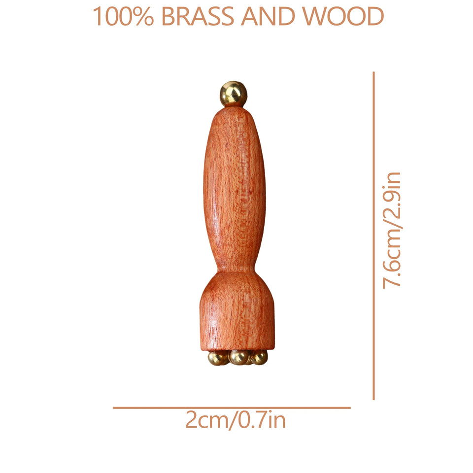 Radiant Skin Savior Lymphatic Detox Face Massager Fades Wrinkles Firms Jawline and Eyes Natural Copper Wood Beauty Tool