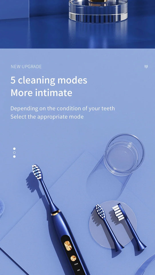 Xiaomi Youpin Sonic Electric Toothbrush – USB Rechargeable, IPX7 Waterproof, 3 Modes, 180-Day Battery Life