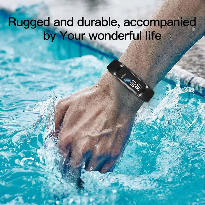 AMOLED Smart Fitness Watch – Waterproof Health Tracker with Heart Rate, SpO2 & Sports Modes for Men & Women