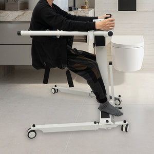 Electric Adjustable Patient Lift Transfer Chair – Foldable Handicap Shower & Commode Toilet Seat for Elderly Home Care