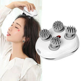 Infrared Scalp Massager with 4 Kneading Massage Heads Head Body Massager for Hair Growth Stress Relax Red Light Nourishes Hair