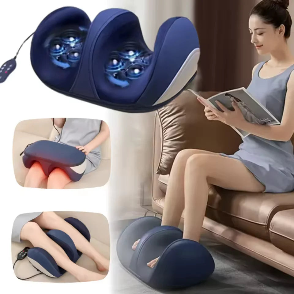 Kneading Relax Electric Foot Leg Massager Heated Roller Super Big Deep Tissue Shiatsu Calf Relieve Stress Care Foot Machine Tool