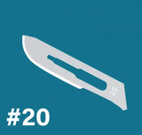 100PCS Sterile Dental Surgical Blades – Carbon Steel Scalpel Knives with Handle for Medical, Beauty, and DIY Repairs