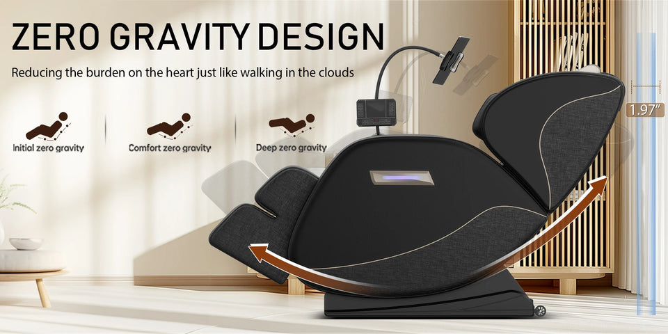 Zero Gravity Full Body Massage Chair with Heat, Airbags & Foot Roller