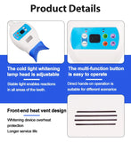 Professional LED Teeth Whitening Lamp – Cold Blue Light Dental Bleaching Machine with Center Pillar Stand