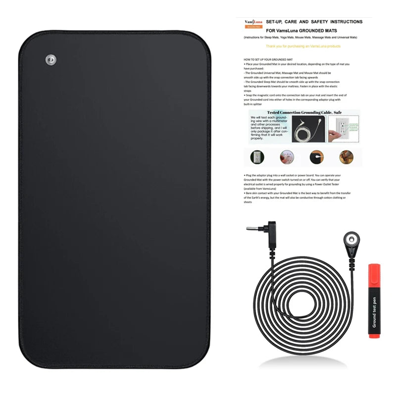 30X60CM Earthing Mat Grounding Pad for Improves Sleep,Enhanced Circulation,Reduces Inflammation & Pain Grounding Mat for Desk