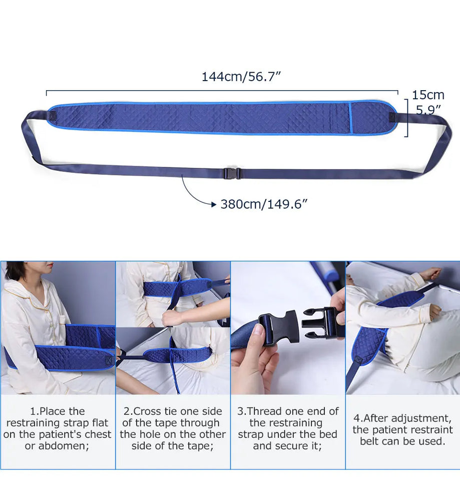 Lefeke Quick-Release Roll Belt – Safety Positioning Harness for Wheelchair & Bed Elderly Care