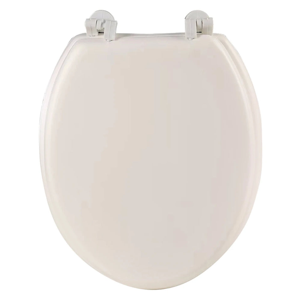Round Soft-Close Toilet Seat – Comfortable Cushion Bathroom Replacement for Standard Toilets