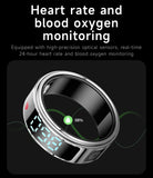 2025 SR08 Smart Ring – LED Display, Heart Rate & SpO₂ Monitor, 5ATM Waterproof Fitness Ring for Men & Women