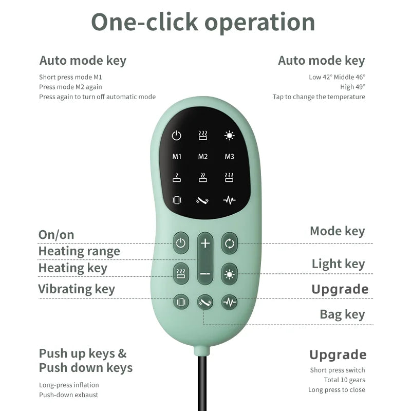New Upgrade Air-Lip Stretch Low Frequency Thermal Vibration Waist Massage Heeling Spot Left and Right Swing + Up and Down Tracti