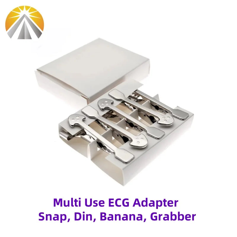 Multi-Function Veterinary ECG Clips – EKG Clamp Electrodes for Animal Medical Cables (DIN 3.0, Banana 4.0, Snap 4.0)