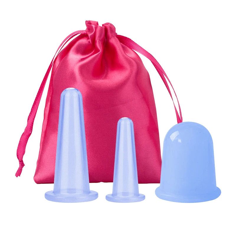 Silicone Vacuum Cup Suction Cups Vacuum Cans Massage Body Face Neck Massage Suction Cup Health Care Cellulite Massage Tools