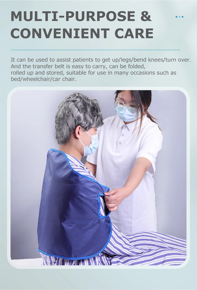Lefeke Patient Turning & Transfer Belt – Breathable Nursing Sling for Elderly Bed Mobility and Care