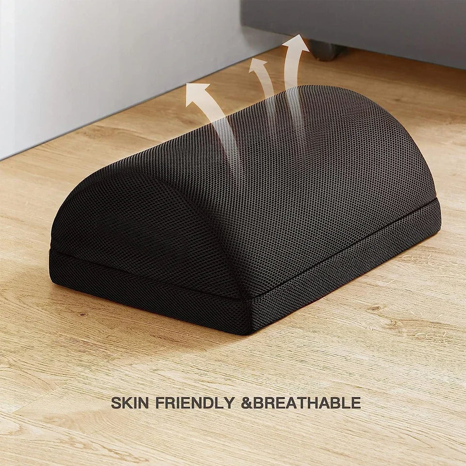 Foot Rest for Under Desk At Work, Comfortable Foot Stool with 2 Adjustable Heights for Office, Home, Car