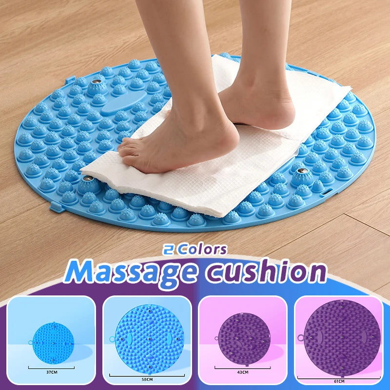Foot Yoga Acupressure Massage Board – Round Exercise Pad for Muscle Relaxation & Meridian Therapy