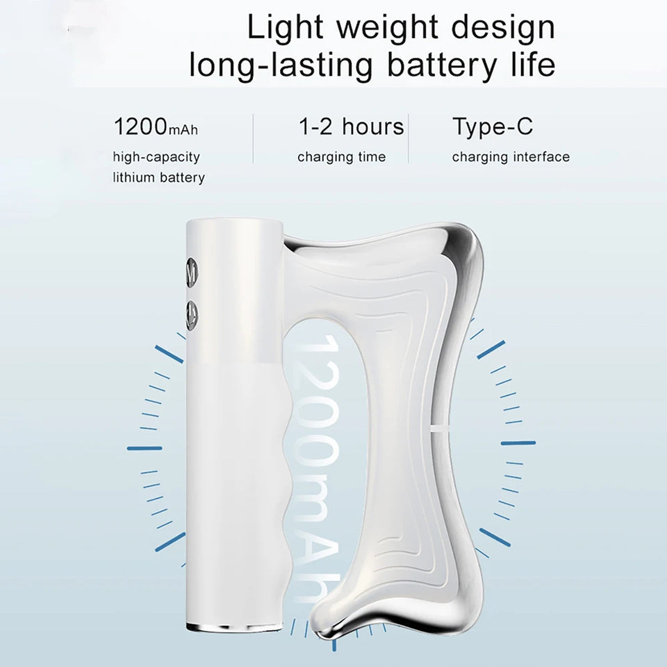 Electric Heating Fascia Knife Massager with LCD – Vibration Muscle Relaxation & Body Lifting Tool