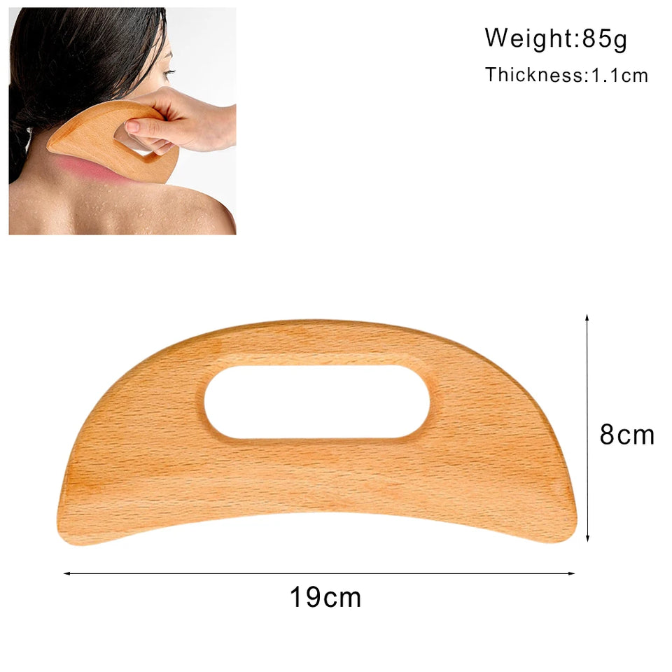 Wooden Massage Tools Wood Lymphatic Drainage Massager Anti Cellulite Body Shaping Tools for Beauty, Gua Sha, Sore Muscle Relief