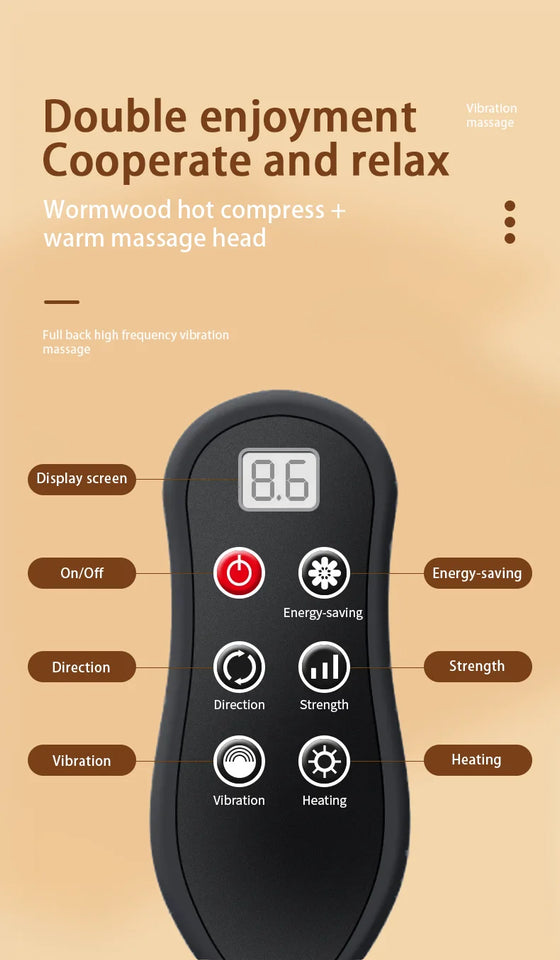 Electric Massage Neck Pillow Shiatsu Head Cervical airbag Ttraction Body Back Waist Massager Car with Heating Vibrating Massage