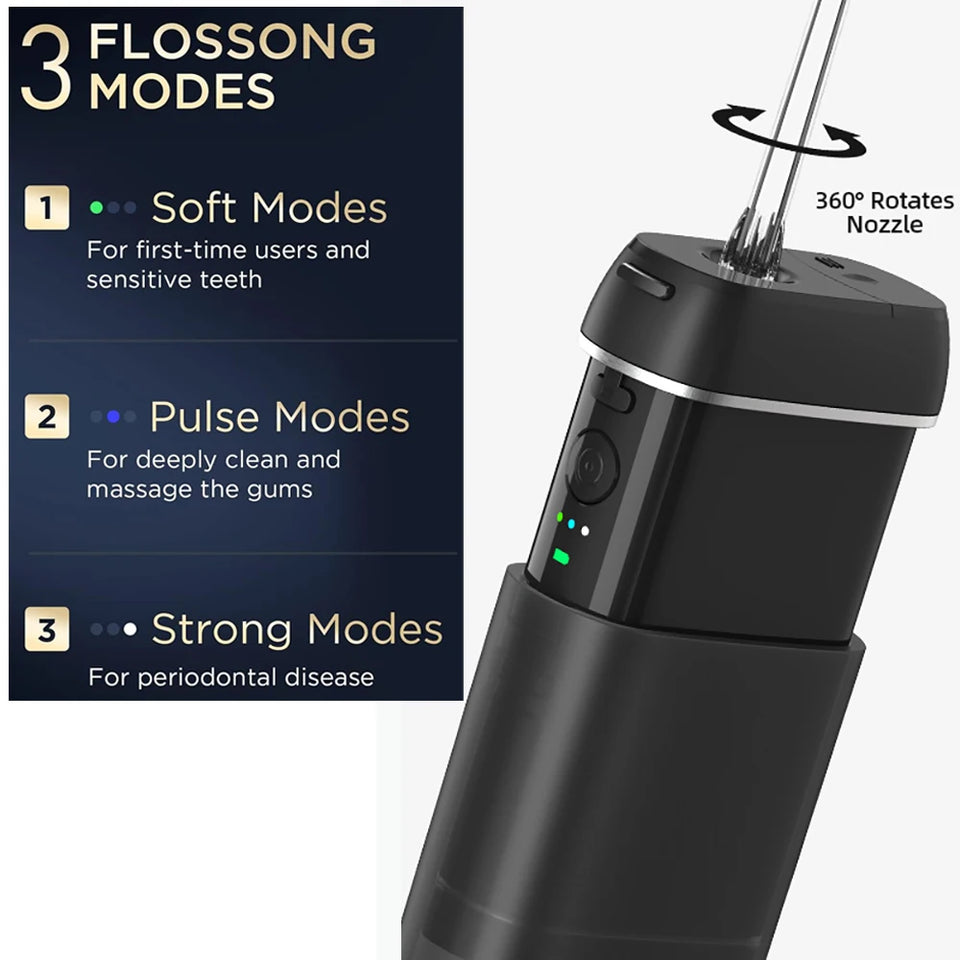 Portable High-Pressure Water Flosser & Oral Irrigator for Teeth