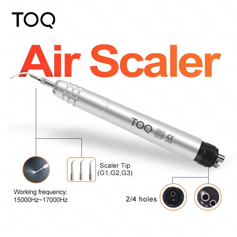 Dental Ultrasonic Air Scaler – Tooth Calculus Remover with 3 Cleaning Tips for Whitening & Hygiene